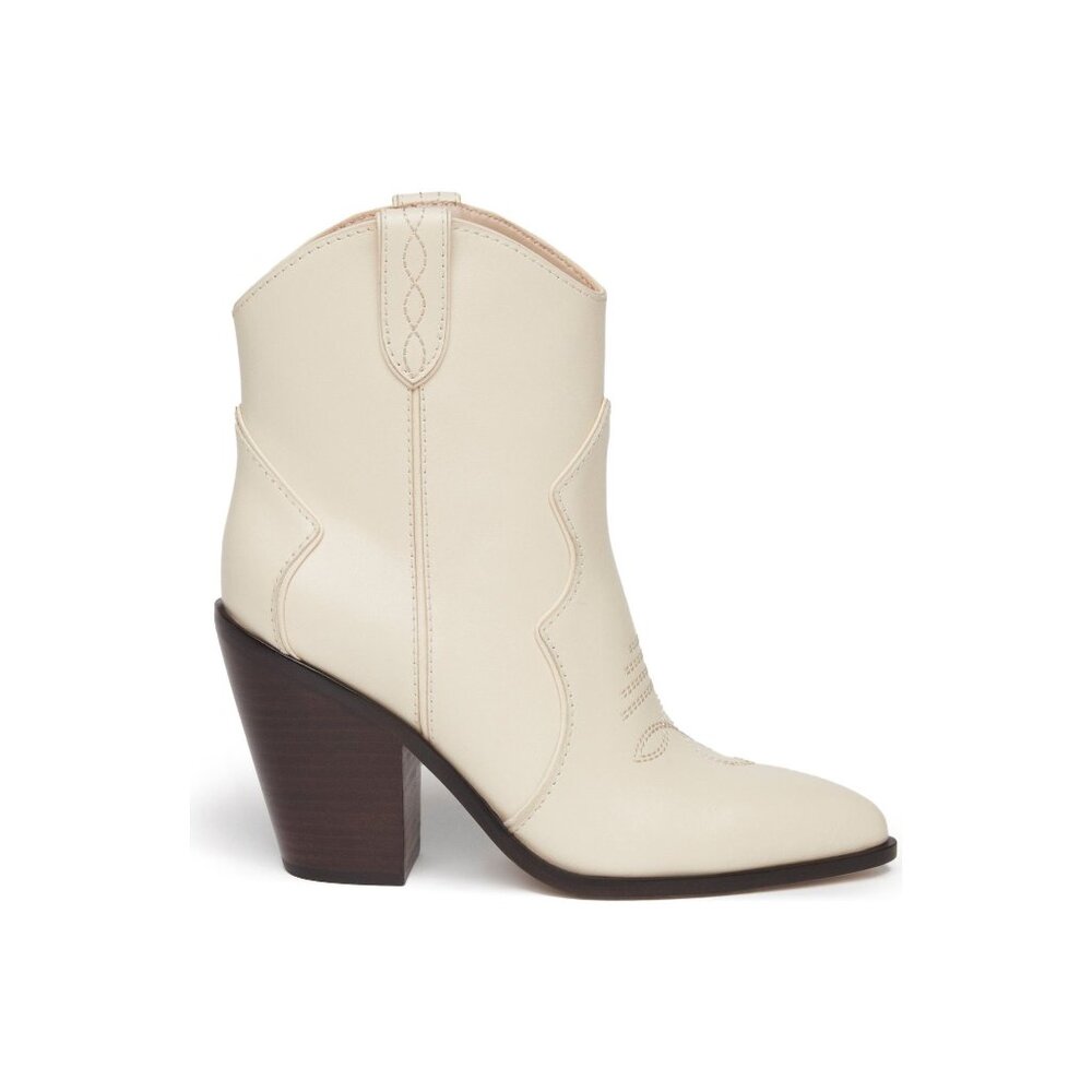 🆕PAIGE Porter Western Ankle Boot Bootie Bone White 8.5